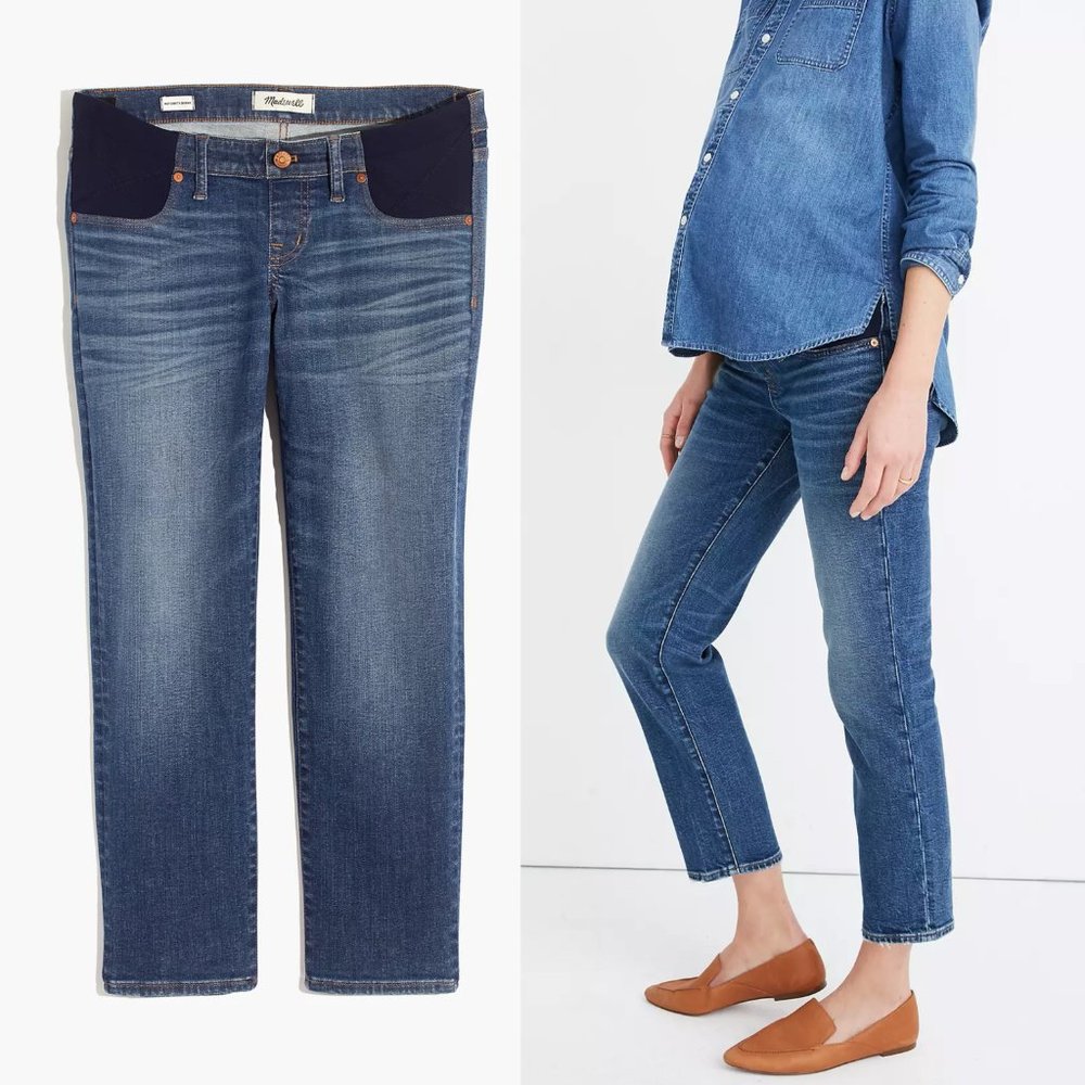 NWOT Madewell Maternity Classic Straight Denim Jean
